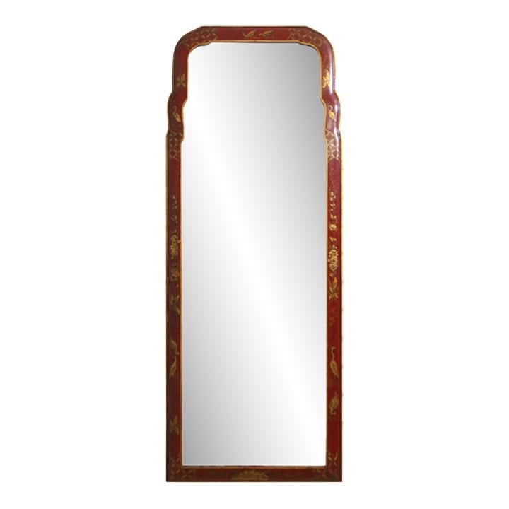 Friedman Brothers Chinoiserie Mirror Colonial Williamsburg Red Finish 19 x 48: Friedman Brothers Chinoiserie Mirror Colonial Williamsburg Red Finish 19 x 48 This exquisite Chinoiserie mirror is part of the Colonial Williamsburg Collection and is approximately 50 years old. It fe