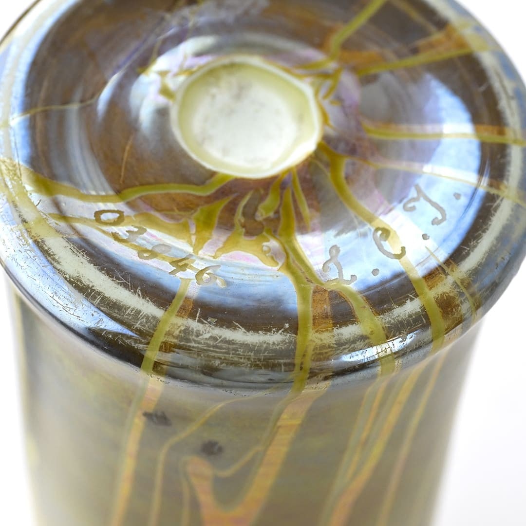 Tiffany Studios Wheel-Carved Favrile Glass Vase Multi-Color Nature Theme - 5