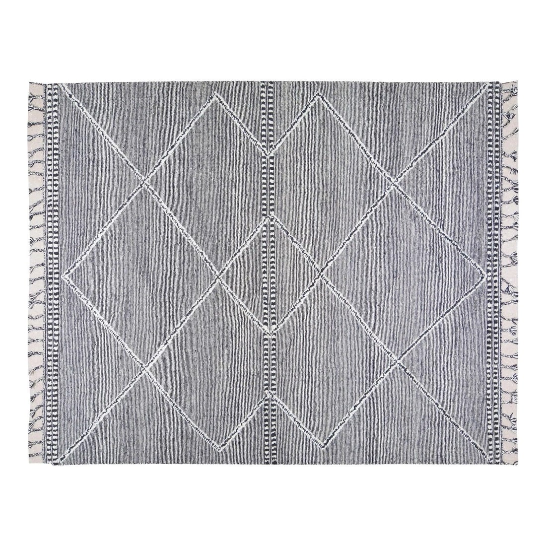 8x10 Beni Ourain Wool Rug Hand Knotted Moroccan Contemporary Soft Gray: 8x10 Beni Ourain Wool Rug Hand Knotted Moroccan Contemporary Soft Gray This 1980s Moroccan Beni Ourain rug is hand knotted from wool with natural colors, offering a contemporary style and soft texture