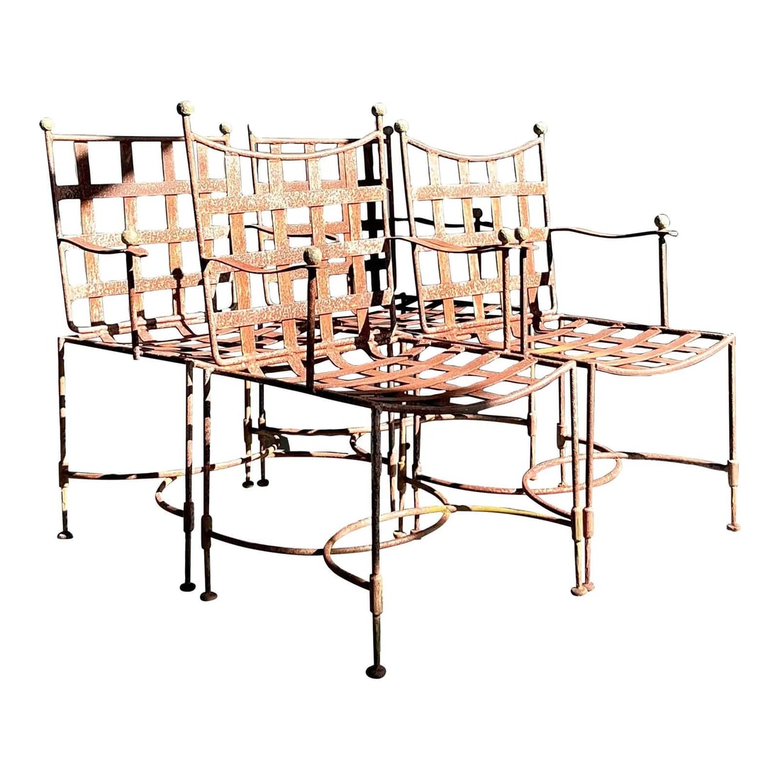 Set of 4 Amalfi Patio Dining Chairs by Maurizio Tempestini Wrought Iron: Set of 4 Amalfi Patio Dining Chairs by Maurizio Tempestini Wrought Iron This set of four vintage outdoor dining chairs from the "Amalfi" collection, designed by Maurizio Tempestini for Salterini, exem
