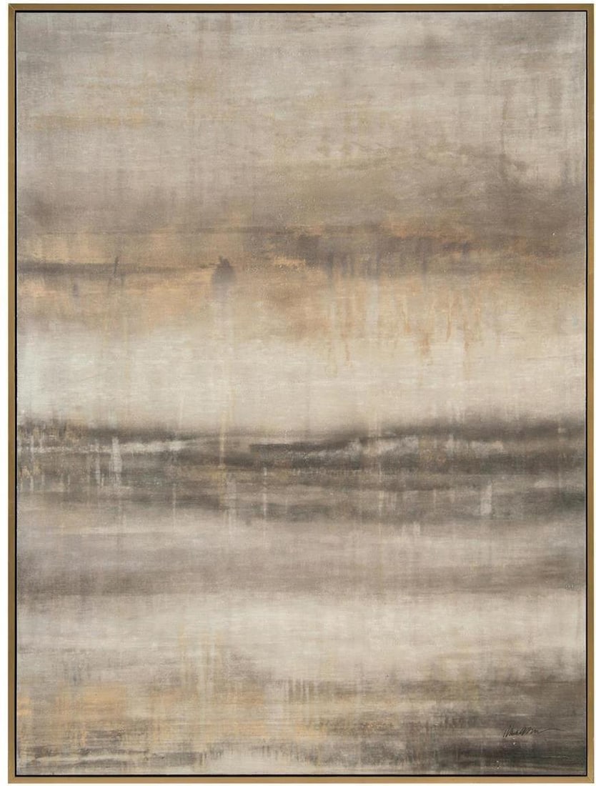 Mark McDowell McDowell's Veil Canvas Print Gold Slate Textured 76H x 57W: Mark McDowell McDowell's Veil Canvas Print Gold Slate Textured 76H x 57W Enhance your space with the stunning McDowell's Veil Canvas Print, showcasing the exquisite artistry of Mark McDowell. This ver