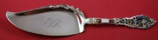 Dominick & Haff Trianon Sterling Silver Enameled Fish Server 11.25" (1 of 1)
