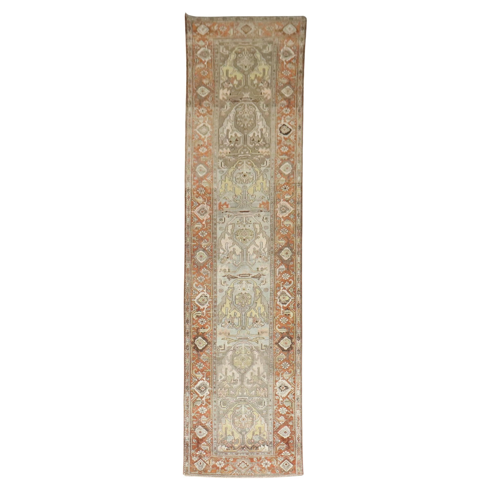 Antique Persian Bidjar Runner 3'1" x 12'10" Hand-Knotted Wool (1 of 8)