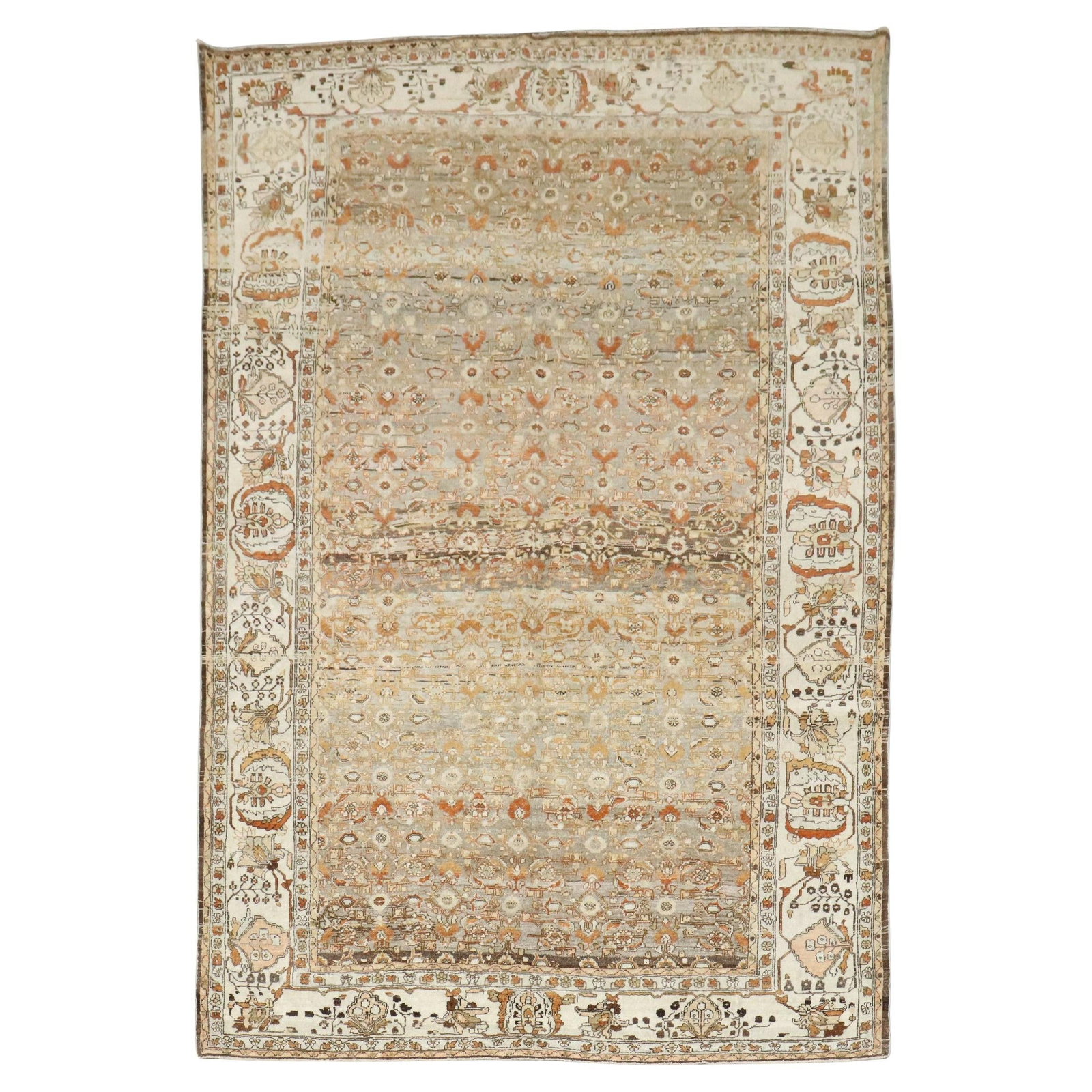 Zabihi Collection Tabriz Persian Malayer Antique Rug 84 x 118 inches (1 of 10)
