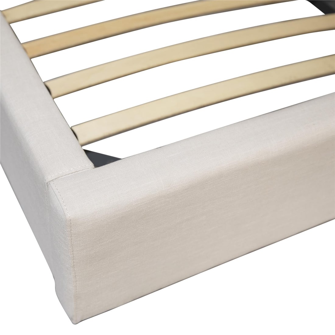 Fabio Off-White Linen Blend Upholstered Bed 50H 83W 90D (1 of 4)