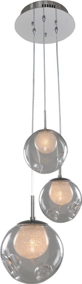 Kalco Meteor Modern 3-Light Pendant Lamp Colorful Handblown Glass: Kalco Meteor Modern 3-Light Pendant Lamp Colorful Handblown Glass Illuminate your space with this modern pendant lamp featuring vibrant, handblown glass. Designed in a contemporary style, it showcases