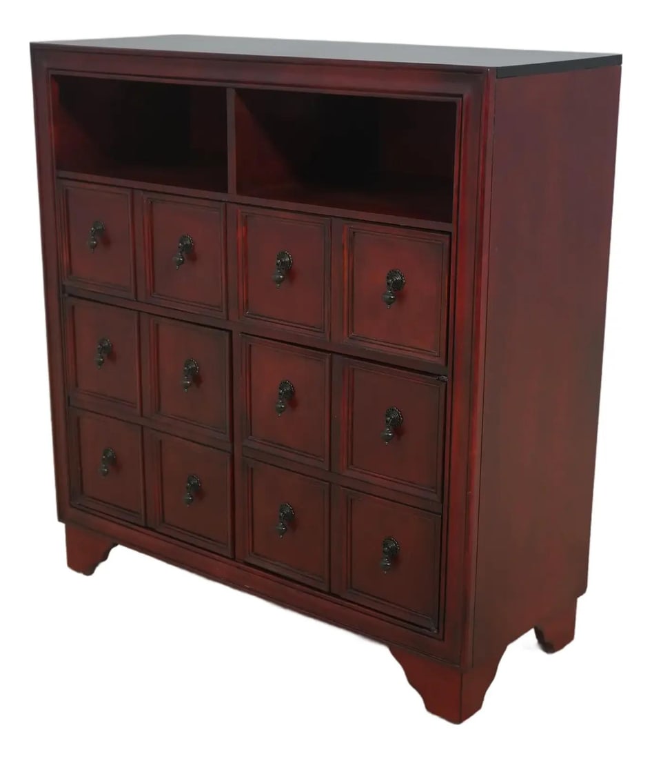 Asian Inspired Modern Wood TV Console Cabinet 40 x 16 x 42.5 (1 of 10)