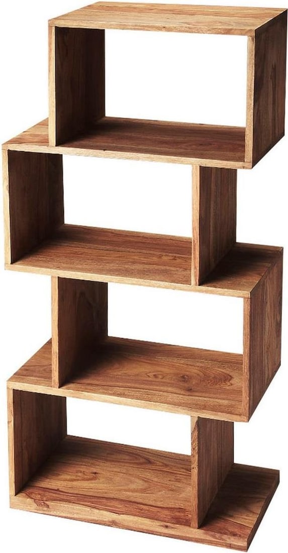 Butler Stockholm Mid-Century Modern Etagere Sheesham Wood 47.5H: Butler Stockholm Mid-Century Modern Etagere Sheesham Wood 47.5H Elevate your home decor with this stunning Mid-Century Modern Stockholm Etagere. Crafted from beautiful Sheesham wood, this rectangular 