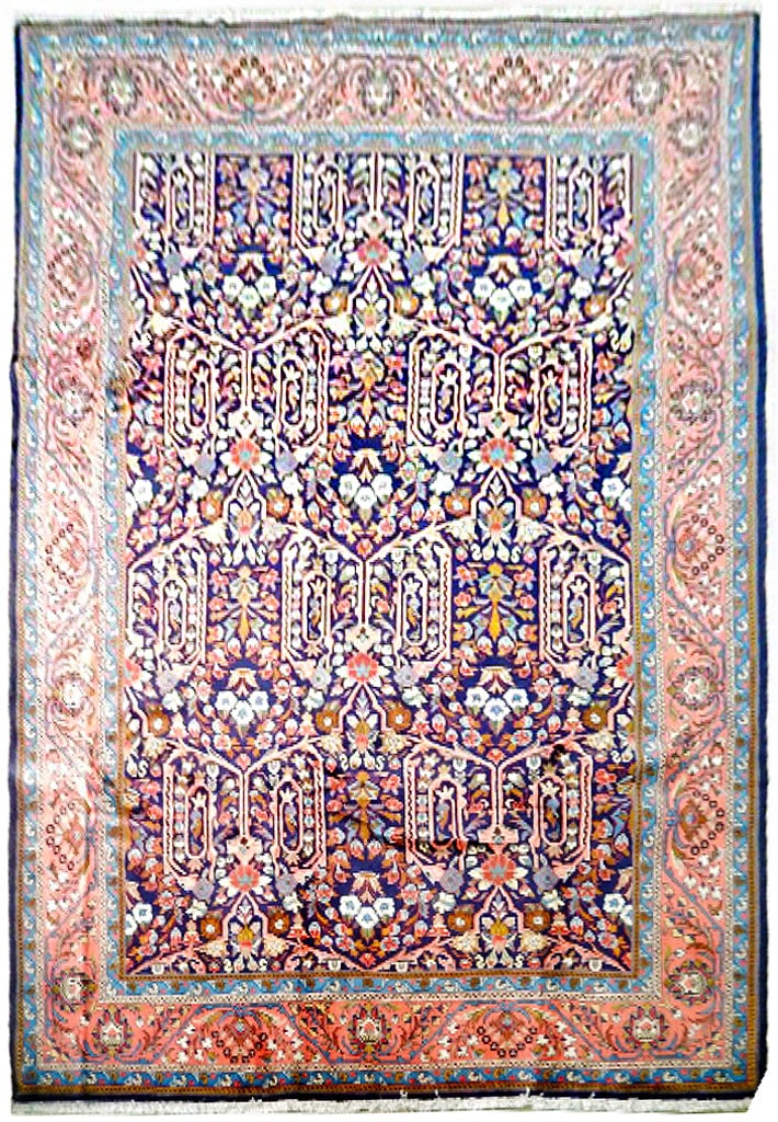 Handcrafted Dark Indigo Blue Persian Bijar Rug 6'10 x 10'5: Handcrafted Dark Indigo Blue Persian Bijar Rug 6'10 x 10'5 Free continental US Shipping Enhance your living space with this exquisite handcrafted Persian Bijar rug, featuring traditional designs that 