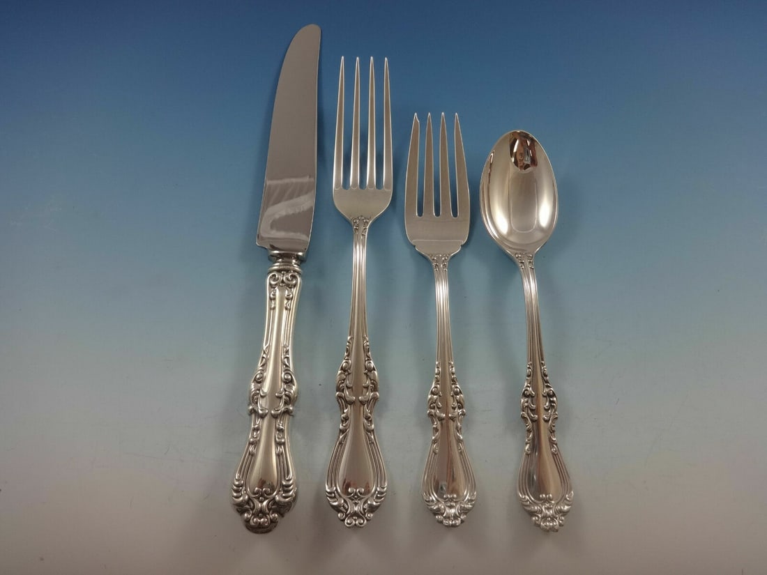 Frank Smith Countess Sterling Silver 4-Piece Place Setting: Frank Smith Countess Sterling Silver 4-Piece Place Setting This exquisite 4-piece place setting from the Countess pattern by Frank Smith features elegant sterling silver craftsmanship. Dating from 190