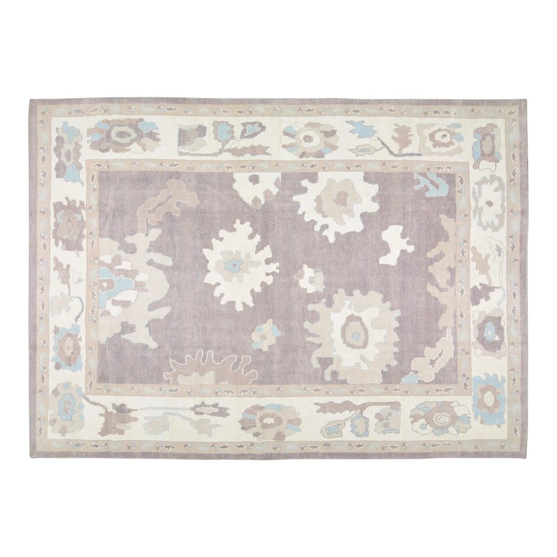 Lavender Wool Oushak Hand Knotted Rug 10'3" x 14'4" Anatolian Contemporary (1 of 7)
