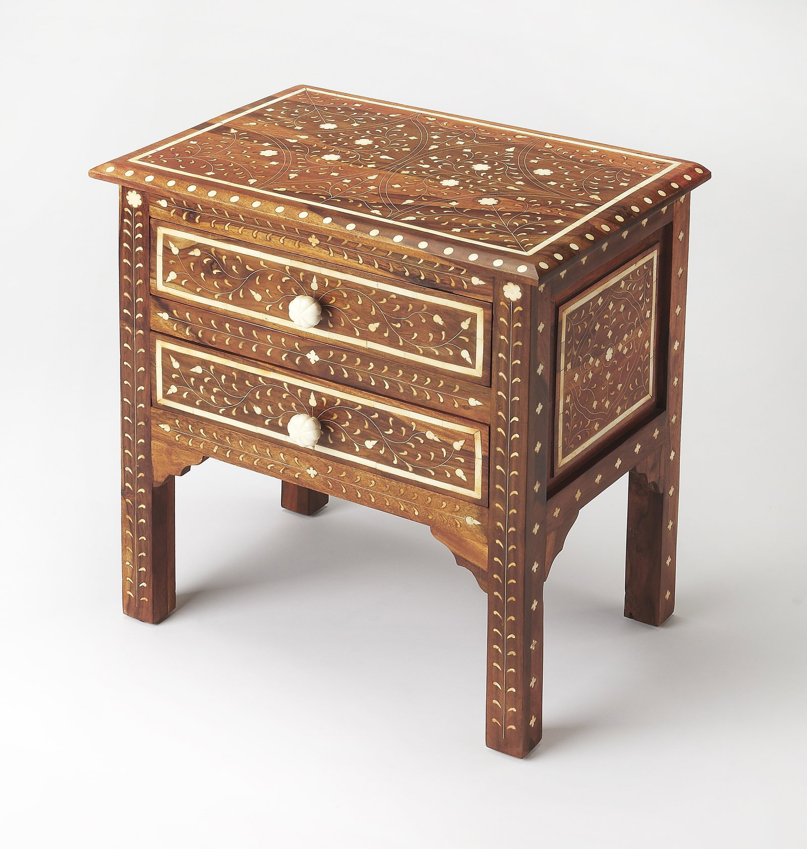 Butler Chevrier Asian Antique Style Bone Inlay Accent Chest: Butler Chevrier Asian Antique Style Bone Inlay Accent Chest Introducing the Exquisite Far East Bone Inlay Accent Chest, a stunning addition to your home decor that beautifully blends antique charm wit