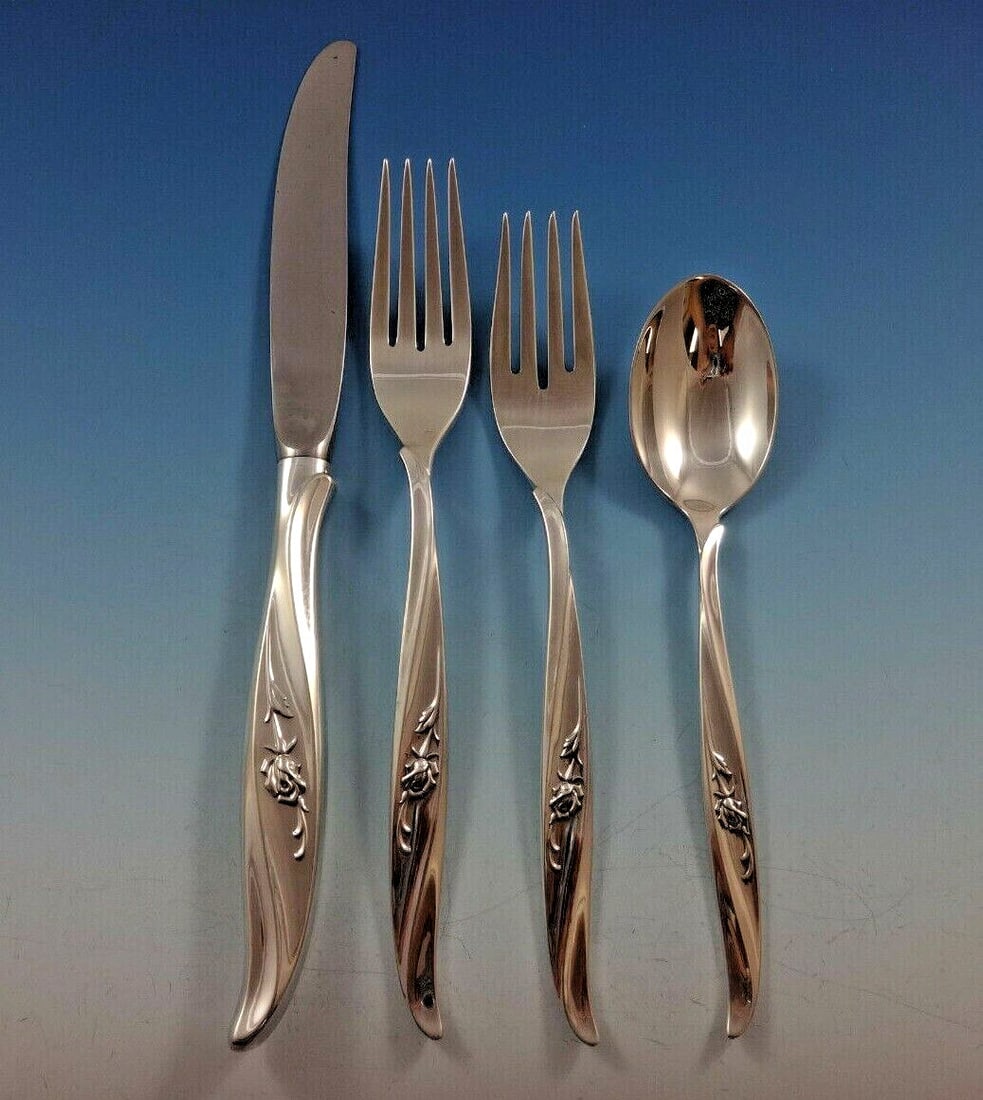 International Silver Rose Ballet 4-Pc Sterling Silver Place Setting (1 of 4)