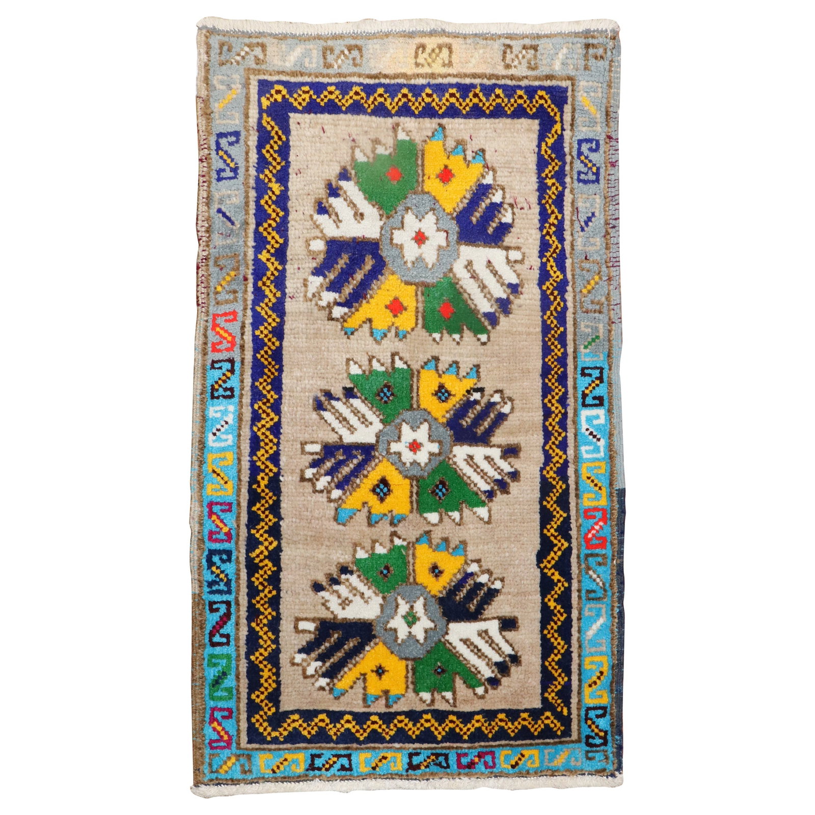 Unique Mid-20th Century Hand-Knotted Turkish Anatolian Wool Rug (1 of 5)