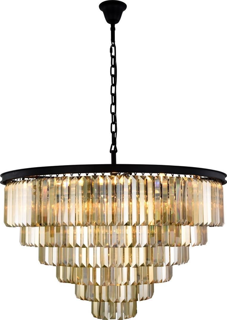 Sydney Pendant Light Gold Teak Crystal Contemporary UL-Listed (1 of 1)