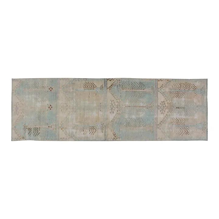 Hand-Knotted Anatolian Wool Rug Tan 3'x9'9" Traditional Turkish Design (1 of 5)