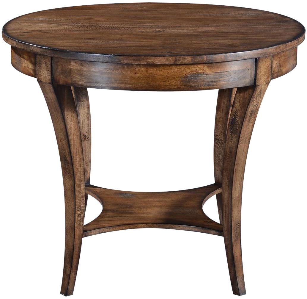 Holland Round Coffee Table Solid Mango Rustic Pecan Transitional Style (1 of 3)