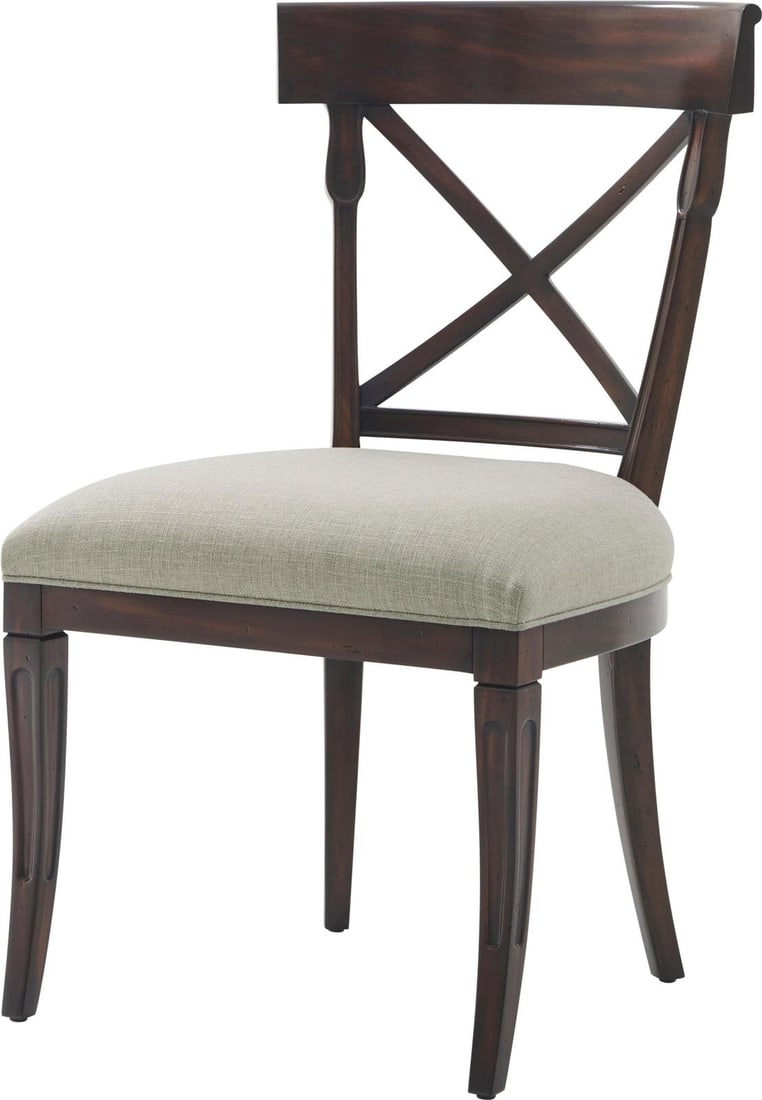 Theodore Alexander Brooksby Mahogany Side Chair English Traditional Style: Theodore Alexander Brooksby Mahogany Side Chair English Traditional Style Introducing the Timeless Brooksby Mahogany Chair by Theodore Alexander, a stunning piece that embodies the elegance of English