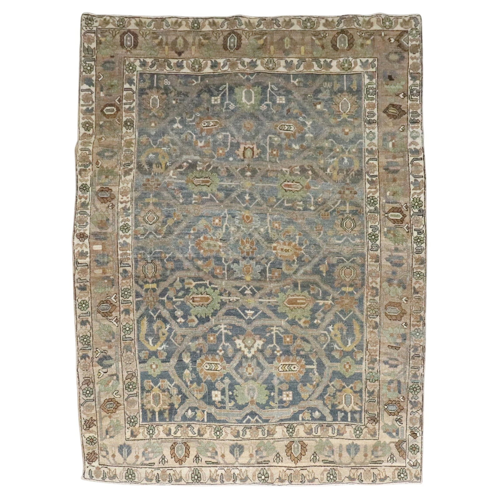 Early 20th Century Persian Malayer Wool Rug 4'11 x 6' (1 of 8)
