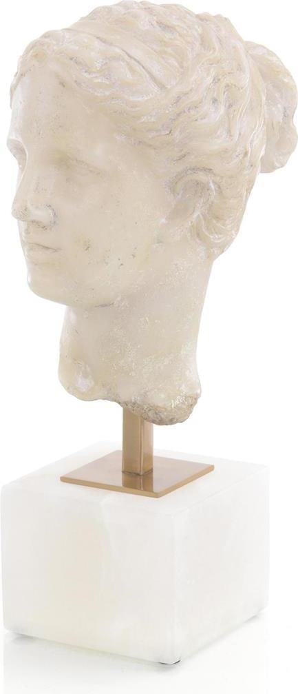 Greek Style 4th Century Head Replica by John-Richard: Greek Style 4th Century Head Replica by John-Richard This exquisite 4th Century Greek Head Replica captures the essence of ancient artistry with its antique or vintage style. Crafted with a cream whit