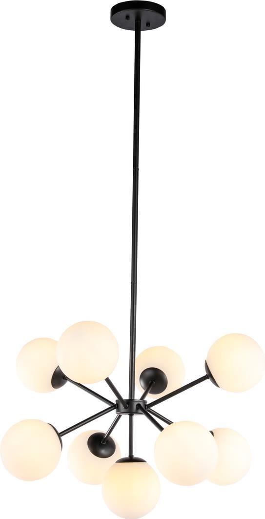 Elegant Lighting Jupiter 9-Light Pendant Lamp Frosted White (1 of 1)