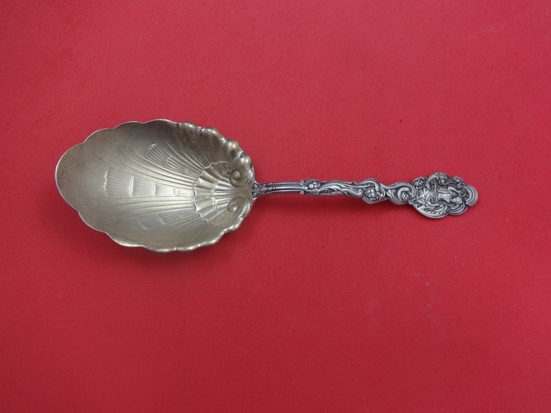 Gorham Versailles Sterling Silver Berry Spoon 9 1/8 Shell Bowl: Gorham Versailles Sterling Silver Berry Spoon 9 1/8 Shell Bowl This elegant berry spoon features the exquisite Versailles pattern by Gorham, crafted from high-quality sterling silver. With a shell-sha