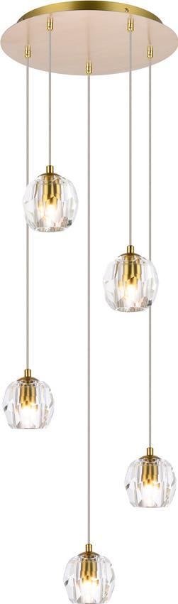 Elegant Eren Gold & Crystal Clear Pendant Lamp UL-Listed (1 of 1)