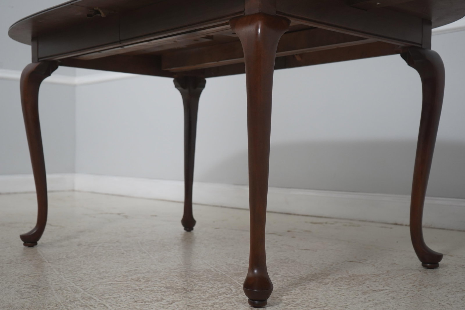 Queen Anne Style Solid Cherry Dining Table with Two Leaves - 7