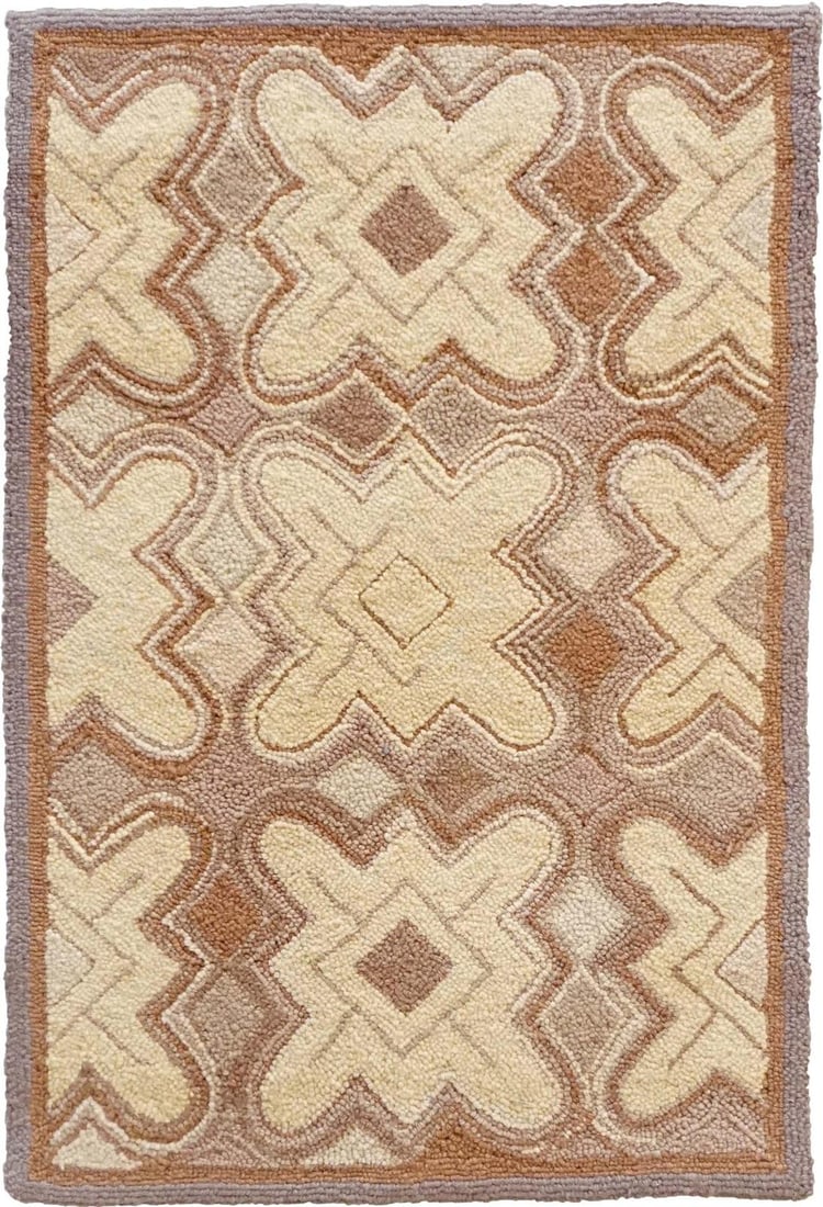 Elegant Putnam Gold 2x8 Square Pattern Rug Transitional Style (1 of 1)