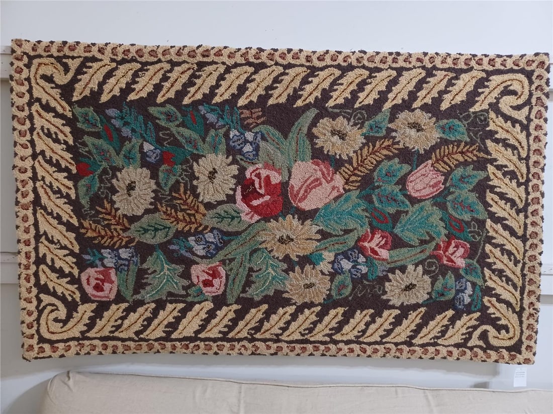 Lanier Floral Design Round Wool Rug 8x8 English Traditional (1 of 2)