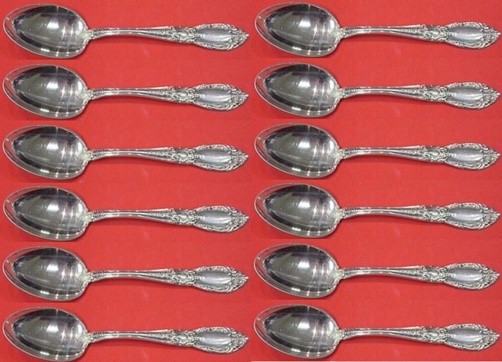 Towle King Richard Sterling Silver Teaspoons Set of 12 6 Inch (1 of 4)