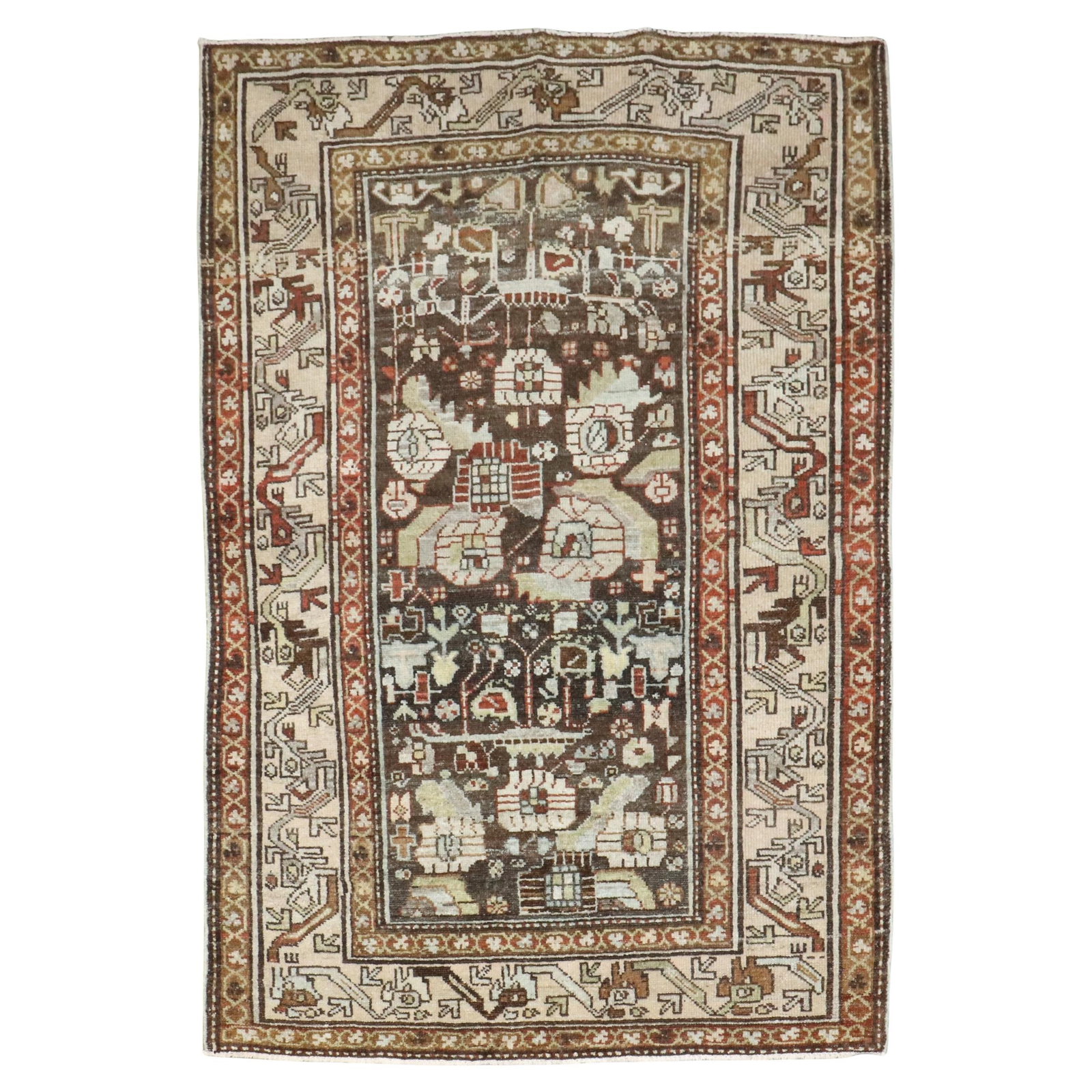 Antique Persian Malayer Scatter Rug Hand-Knotted Wool 40 x 56 in (1 of 7)