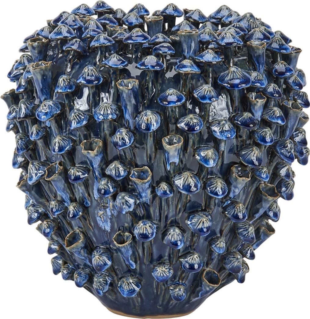 Nautical Charm Under Sea Mushroom Ceramic Vase 15H x 14W x 14D (1 of 2)