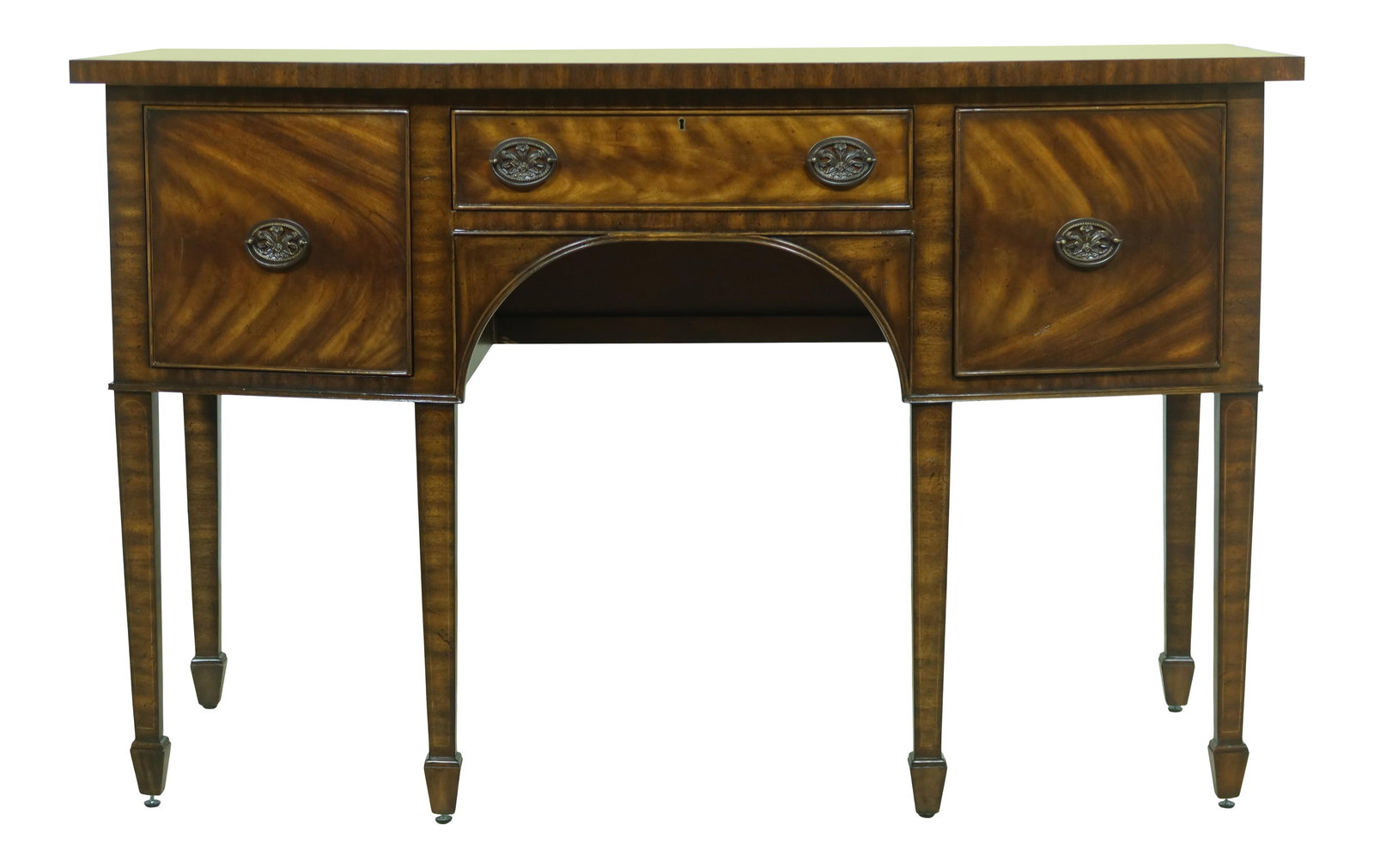 Maitland Smith Federal Style Flame Mahogany Sideboard Solid Brass Hardware (1 of 10)