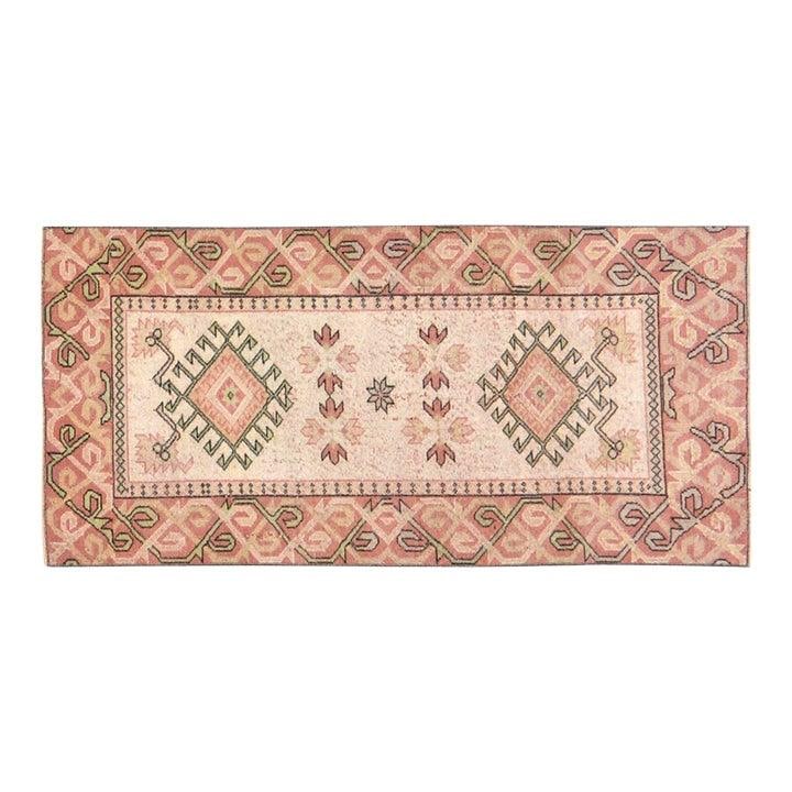 2'3" x 4'7" Hand-Knotted Wool Rug from Anatolia: 2'3" x 4'7" Hand-Knotted Wool Rug from Anatolia This vintage Turkish Anatolian rug is hand-knotted from wool, showcasing traditional craftsmanship refined over generations. Its soft texture and durabl