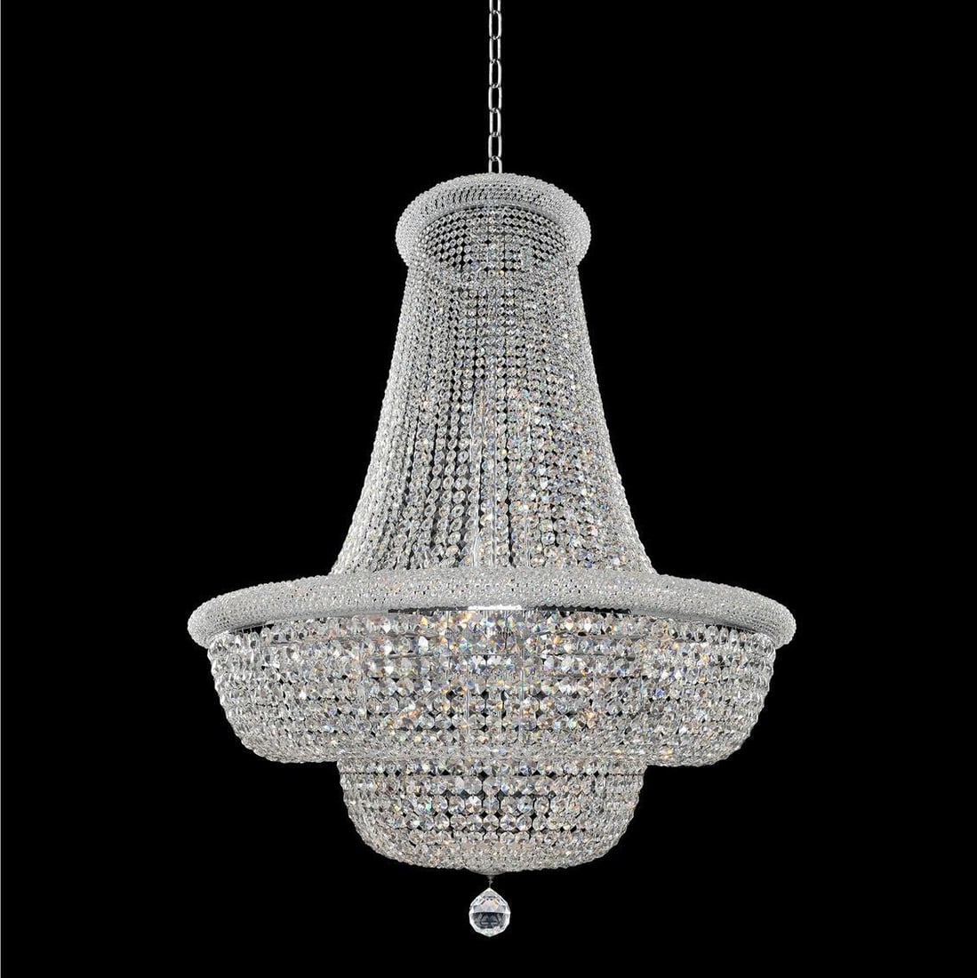 Kalco Napoli 42-Inch Art Deco Pendant Chandelier with Crystal Finish: Kalco Napoli 42-Inch Art Deco Pendant Chandelier with Crystal Finish Illuminate your space with the Napoli 42-Inch Art Deco Crystal Pendant Lighting, a stunning centerpiece that combines elegance and 