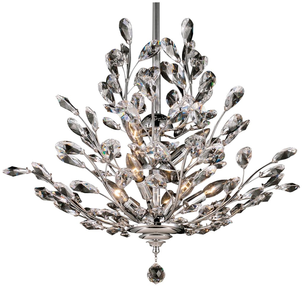 Dale Tiffany Monaco Crystal Bowl Chandelier Polished Chrome 28H 26W 26L: Dale Tiffany Monaco Crystal Bowl Chandelier Polished Chrome 28H 26W 26L Illuminate your space with the Exquisite Monaco Crystal Pendant Light, a stunning bowl chandelier that combines elegance with fu