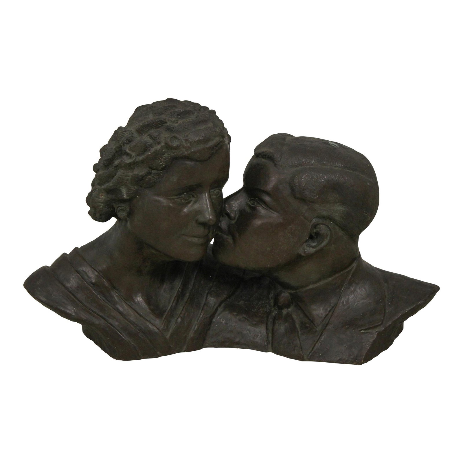Laura Simpson C.1948 Double Male Figural Bronze Sculpture Signed (1 of 10)