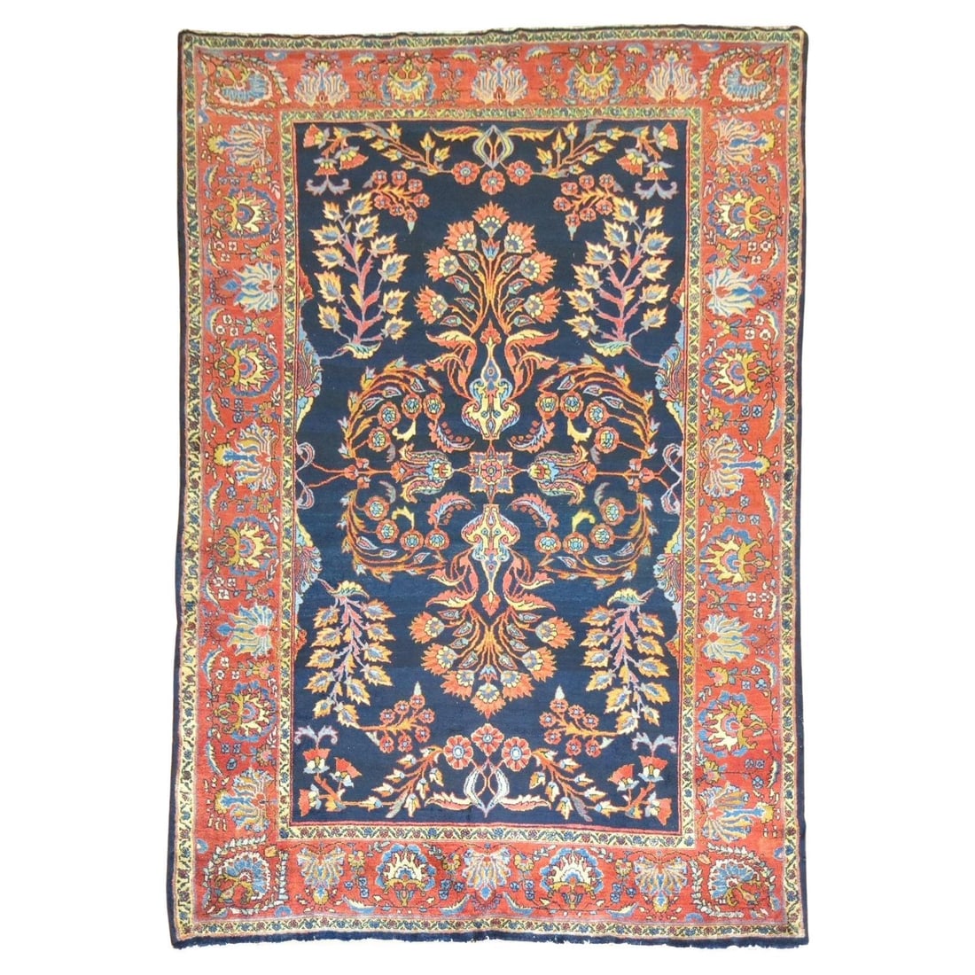 Antique 1930s Persian Lilihan Rug Wool Hand-Knotted Malayer Style 81 x 114: Antique 1930s Persian Lilihan Rug Wool Hand-Knotted Malayer Style 81 x 114 Discover the timeless beauty of this Antique Persian Lilihan Rug, a stunning piece that showcases traditional craftsmanship f