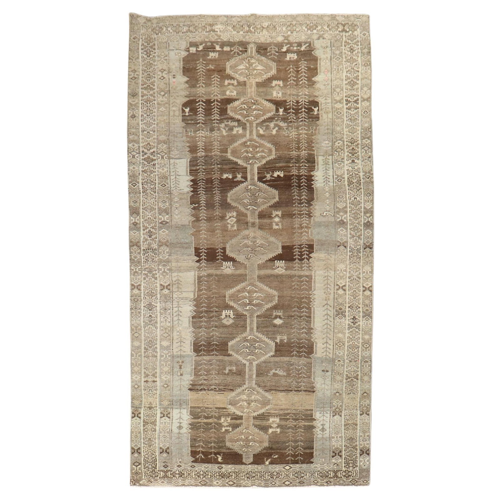 Persian Kurd Gallery Rug 1930 Malayer Hand-Knotted Wool 5'1 x 10'5 (1 of 10)