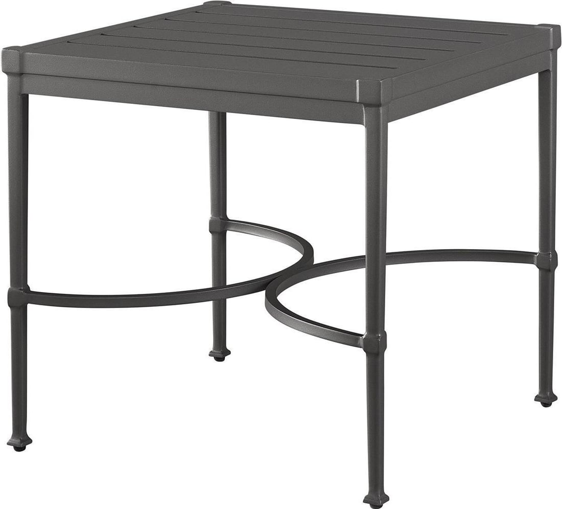Universal Charcoal Outdoor Table for Small Spaces 22H 24W 24D: Universal Charcoal Outdoor Table for Small Spaces 22H 24W 24D This elegant charcoal outdoor table is designed for small spaces, making it a perfect addition to patios or balconies. Its compact dimensi