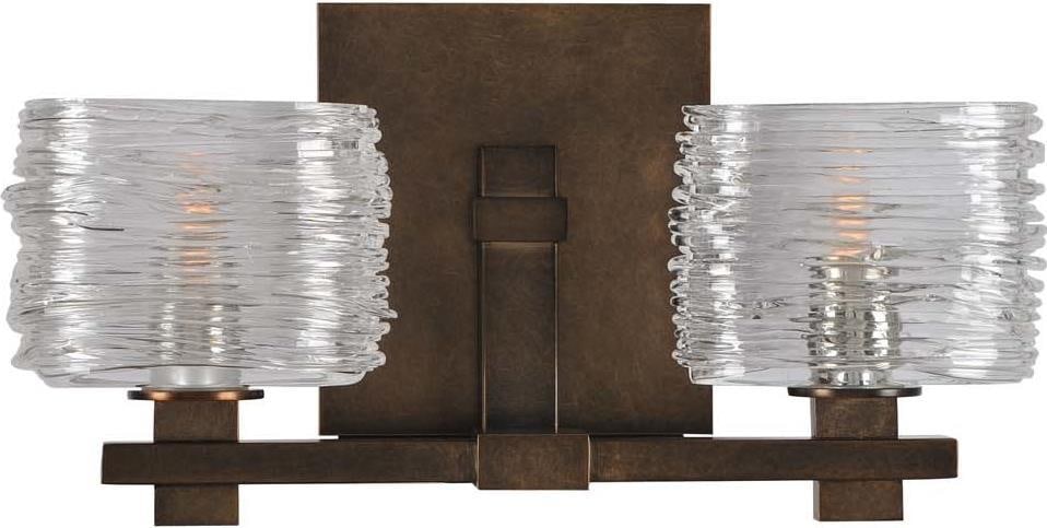Kalco Clearwater Bronze 2-Light Bath Fixture: Kalco Clearwater Bronze 2-Light Bath Fixture Illuminate your bathroom with this Classic Vintage Style Bronze Bathroom Light, designed to add a touch of elegance and warmth. Crafted from heavy gauge st