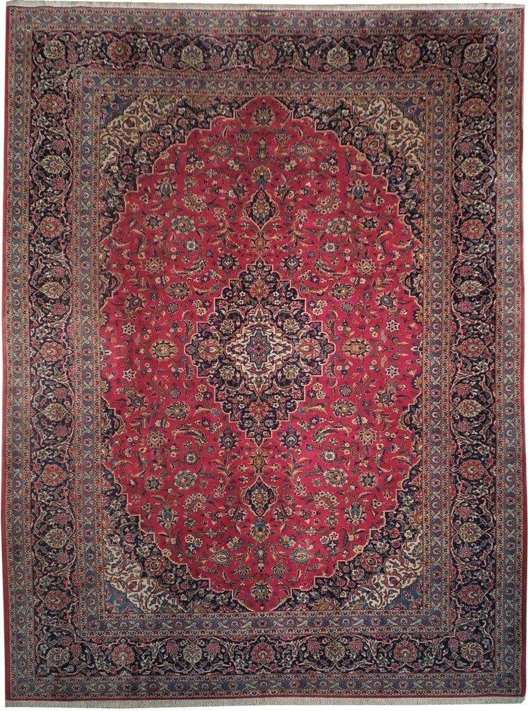 Kashan Persian Handmade Rug 9'2" x 12'1" Signed Artisan Craft: Kashan Persian Handmade Rug 9'2" x 12'1" Signed Artisan Craft Free continental US Shipping Enhance your living space with this exquisite 9.2 x 12.1 signed Kashan Persian handmade rug. Crafted by skill