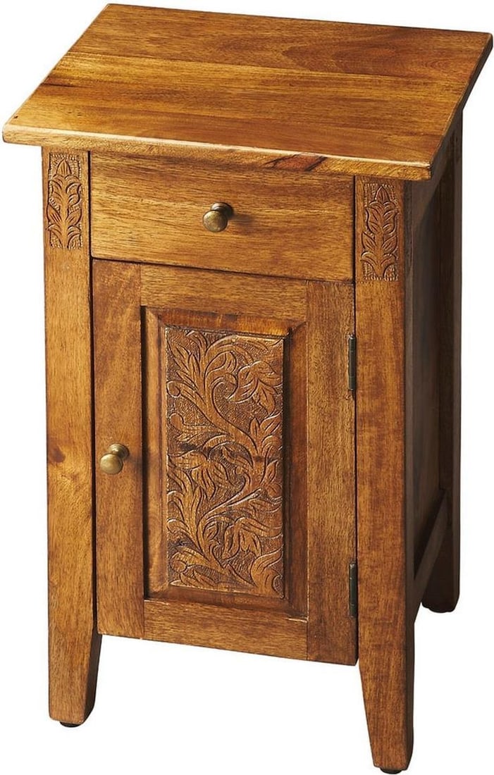 Butler Classic Carved Mango Wood Chest 23.62H Vintage Style (1 of 1)
