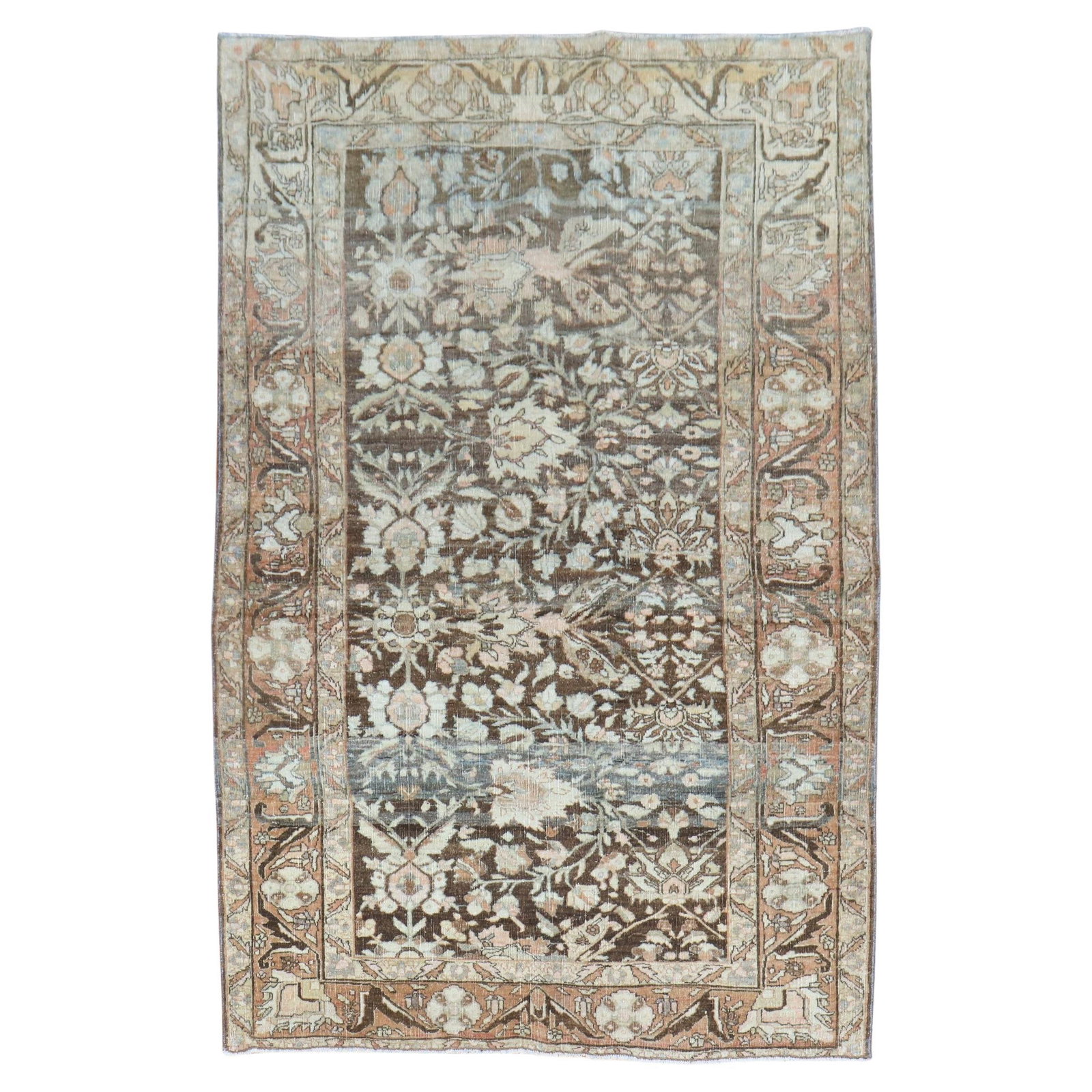 Antique Persian Bidjar Carpet Hand-Knotted Wool 3'8 x 5'9 Iran (1 of 8)