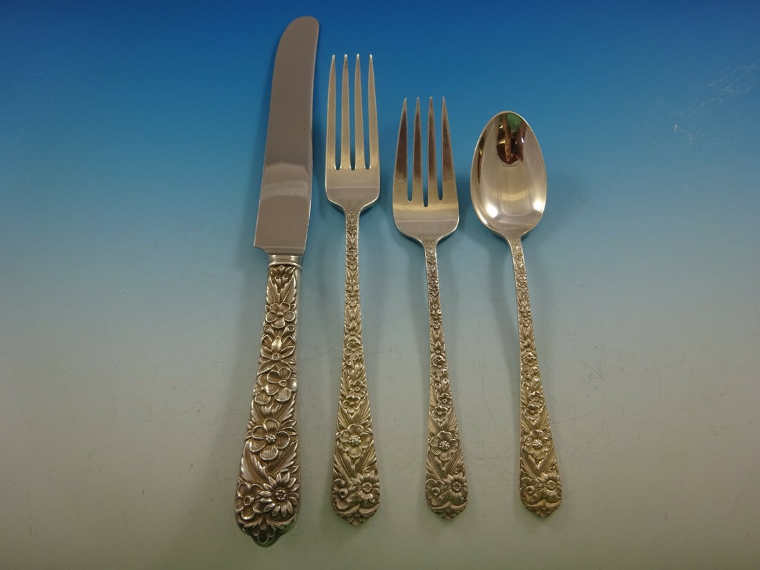 International Sterling Silver Radiant Rose 4-Piece Place Setting (1 of 5)