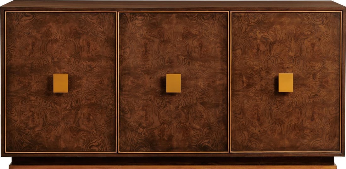 Port Eliot Italian Style Ash Burl Wood Cabinet 35H 72W 19.25D (1 of 1)