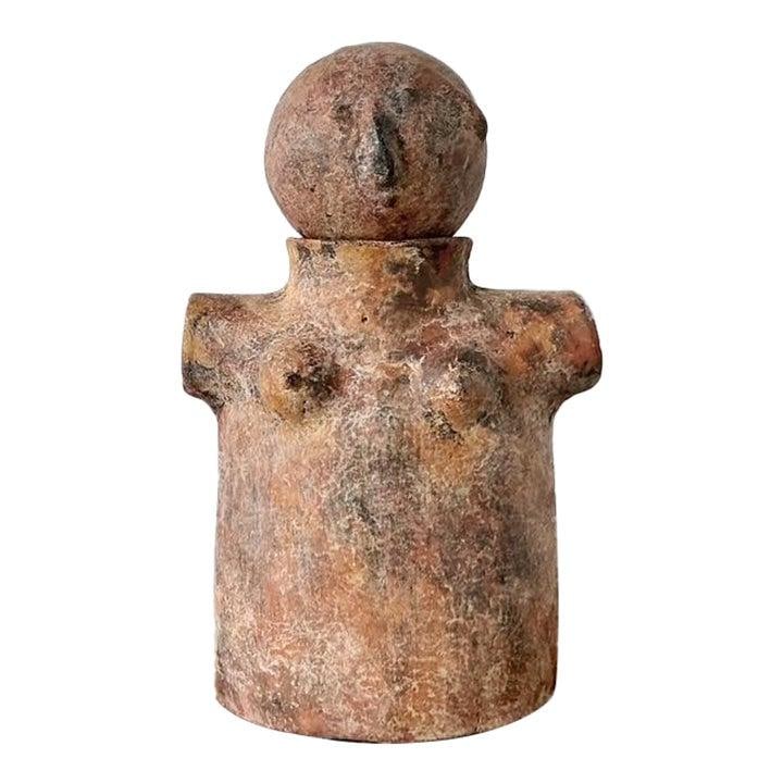 Mid Century Terracotta Sculpture Female Form Bohemian Abstract Art (1 of 10)