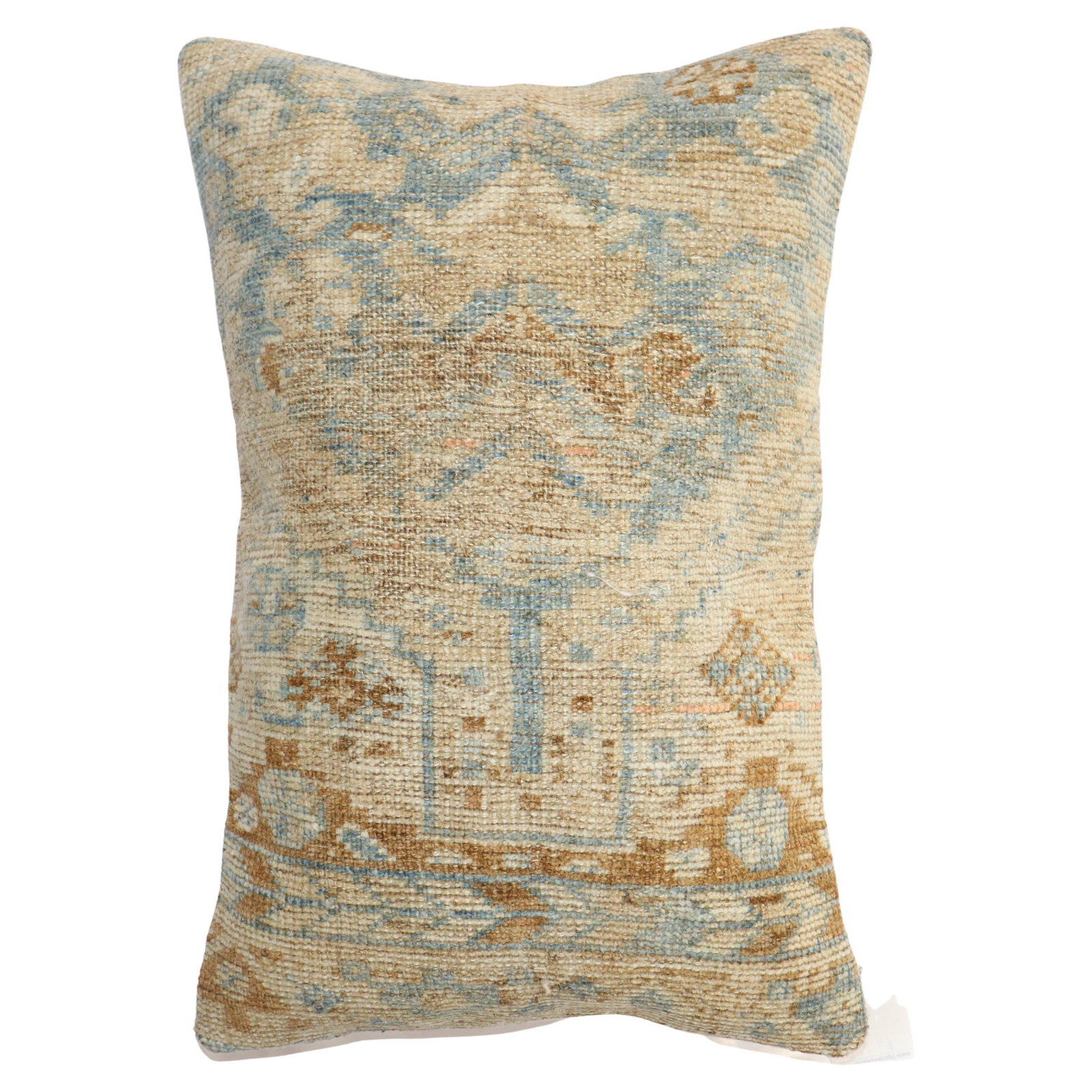 Large Antique Persian Bakshaish Rug Pillow 16 x 23 Cotton Zipper Closure (1 of 4)