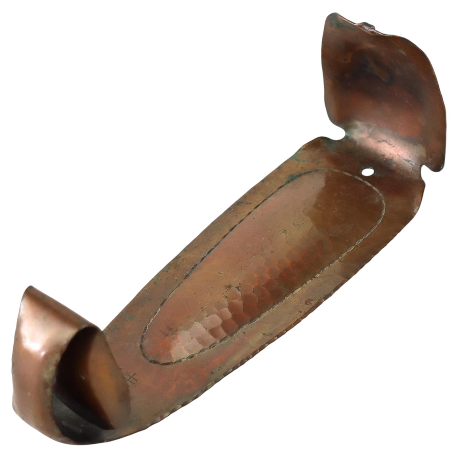 Hammered Copper Candle Sconce by Roycroft Signed Arts and Crafts Circa 1910 (1 of 6)